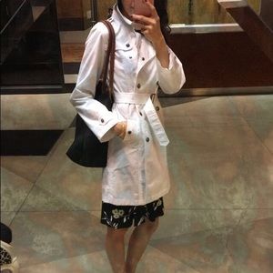 Girls White Burberry Trench 12yrs